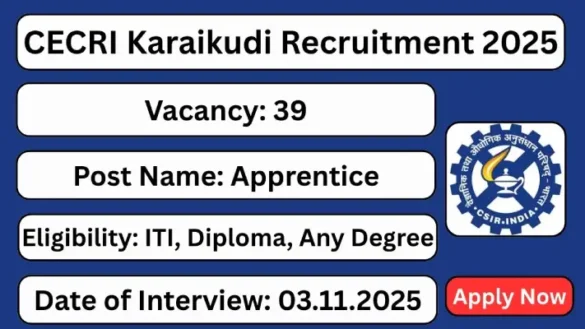 CECRI-Karaikudi-Recruitment-2025-39-Apprentice-Posts-Apply-Now