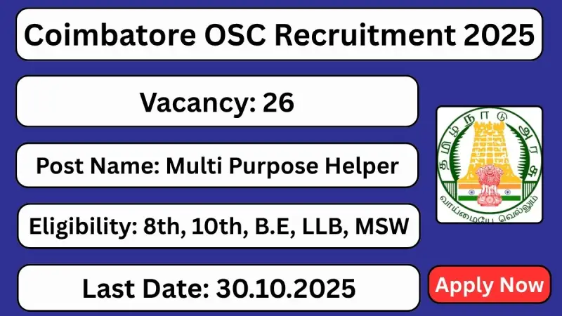 Coimbatore-OSC-Recruitment-2025-26-Multi-Purpose-Helper-Posts-Apply-Now