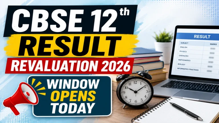 CBSE 12th Result Revaluation 2026 Window Opens Today