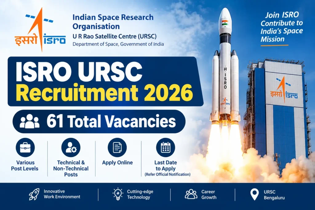 ISRO URSC Recruitment 2026 – 61 Total Vacancies